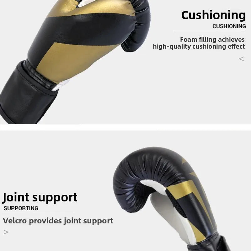 High Quality PU Leather Wear-Resistant And Breathable Boxing Gloves For Sanda Training, Thickened Protective Combat Gloves